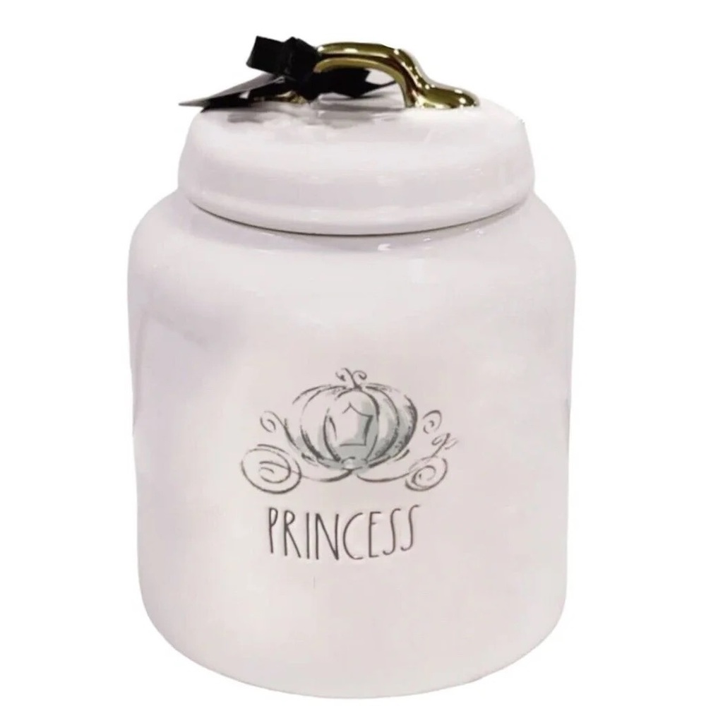 Rae Dunn Disney PRINCESS Cinderella Pumpkin Carriage Canister Cookie Jar - Picture 2 of 2